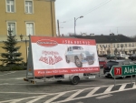 Przyczepy reklamowe Łódź, reklama mobilna