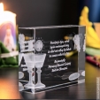 Podaruj piękny prezent komunijny Kryształ 3D »chleb i wino«!