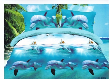 Pościel 3D 160x200 3 części "Delfiny"