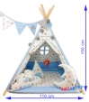 Namiot Tipi do zabawy dla dzieci w pokoju i ogrodzie TeePee