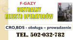 Szkolenie Centralny Rejestr Operatorów CRO, BDS, F-gazy, chłodnicze
