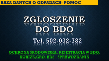 Rejestracja w BDO, tel. 504-746-203. Warszawa. Zgłoszenie i wpis firmy