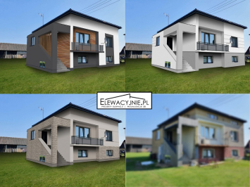 Projekt elewacji, wizualizacje 2D/3D, projekt elewacja domu