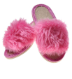 Modne dziecięce klapki z futerkiem różowe kupisz na Pantofelek24