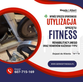 Utylizacja, wywóz sprzętu sportowego fitness, rehabilitacyjnego