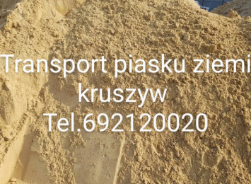 Usługi transportowe piasek Żwir kruszywa Rzeszów Tyczyn tel 692120020