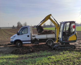 Usługi minikoparka auto wywrotka Krasne Rzeszów t 692120020