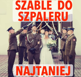 Szable do ślubu, szable do szpaleru, wynajem szabli