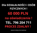 KREDYT DLA FIRM I OSÓB FIZYCZNYCH NA OŚWIADCZENIE DO 60 TYS.