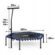 Trampolina Fitness z Uchwytem - Niebieska