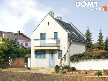 Projekt domu MINI 3: Kompaktowy dom 68 m2 z poddaszem na WĄSKĄ działkę