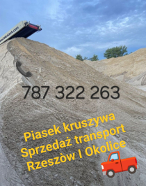 Sprzedaż piasek kruszywa Rzeszów Swilcza tel 787322263