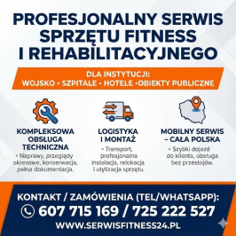 Serwis siłowni fitness dla instytucji - Wojsko Szpitale Hotele