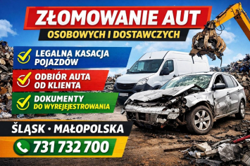 Auto złomowanie - DOJAZD LAWETĄ | ŚLĄSKIE MAŁOPOLSKIE - KASACJA