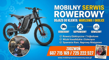 Mobilny Serwis Rowerowy Konstancin, Warszawa, Józefosław i okolice