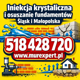 Iniekcja krystaliczna i osuszanie fundamentów | MurExpert ŚLĄSK/ MAŁOPOLSKA