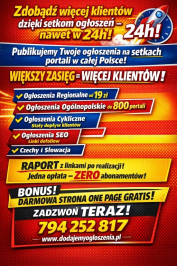 Opublikujemy Twoje ogłoszenie na setkach portali
